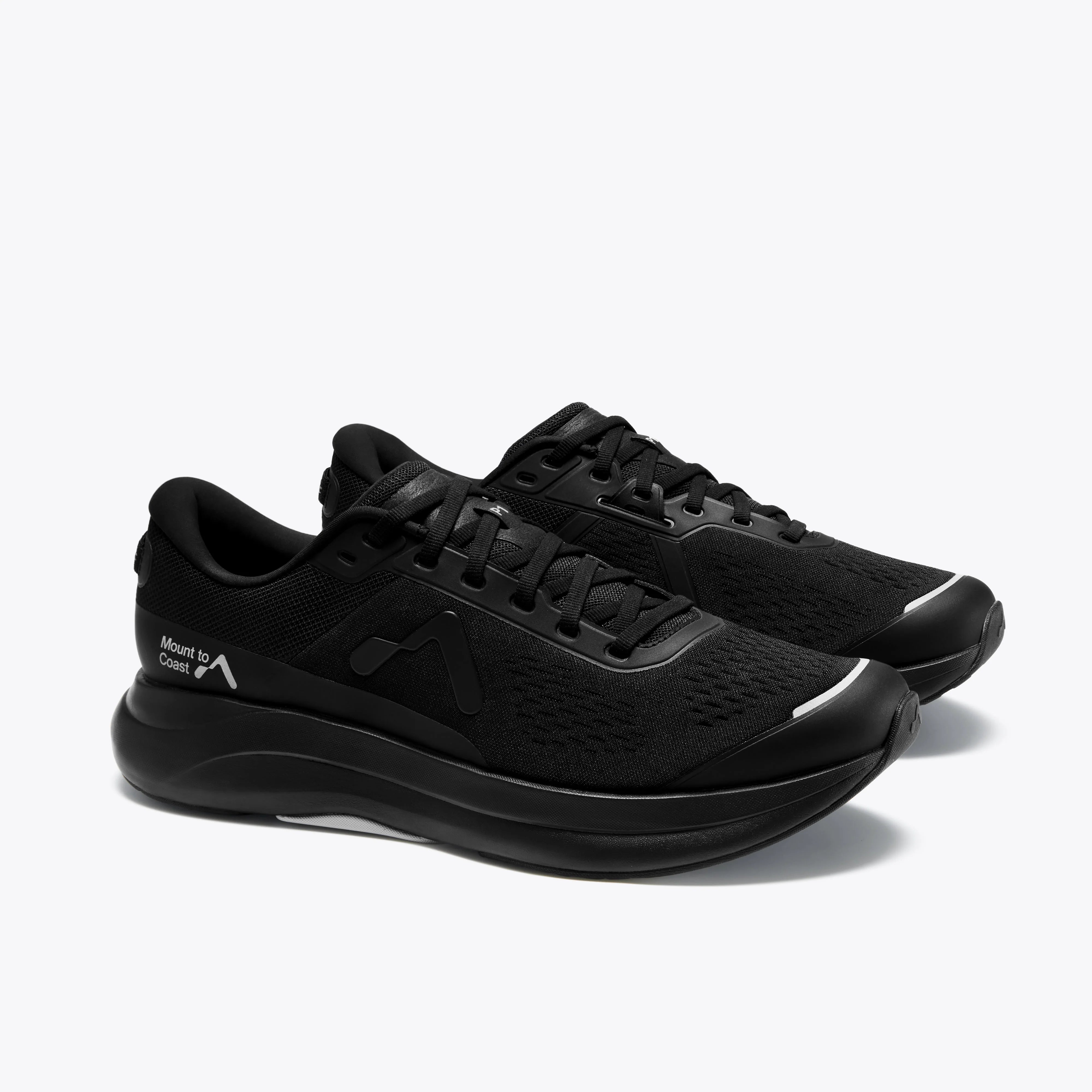 Mount to Coast P1 Black Running Shoes #Color_black