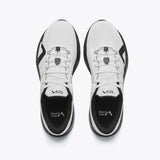 Mount to Coast R1 running shoes, overhead view #Color_white|black