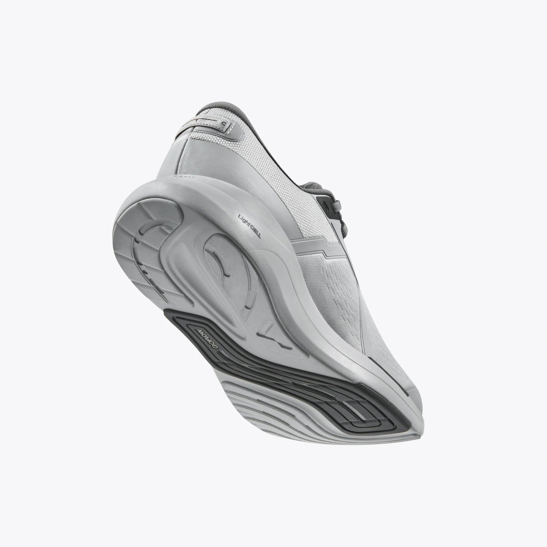 Mount to Coast P1 Cinder running shoe, sole view, LIGHT CELL technology #Color_cinder